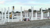 máquinas. Construcción del establecimiento que Decathlon tiene previsto abrir en el futuro Jaén Plaza. 
