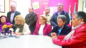POLÍTICA. Integrantes del consejo local de IU, durante la rueda de prensa celebrada en la sede de la organización.