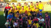 formación. Futbolistas del Navas que participaron en el partido con el Atlético Mancha Real de la Copa Diputación.
