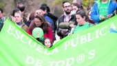 MOVILIZACIÓN. Reivindicación pública de la Marea Verde para mostrar su respaldo a la enseñanza pública.