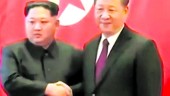 ENCUENTRO. El secretario del Partido del Trabajo de Corea del Norte, Kim Jong Un, y el presidente de China, Xi Jinping.