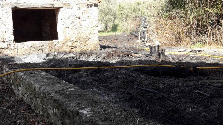 Incendio en el lavadero de la Fuente de la Peña