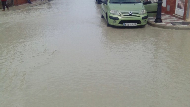 Inundaciones en Villanueva de la Reina por el desbordamiento del arroyo Encantado