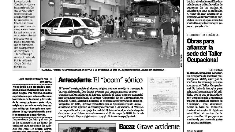 Susto de La Loma a Mengíbar por el estruendo de dos cazas Susto de La Loma a Mengíbar por el estruendo de dos cazas