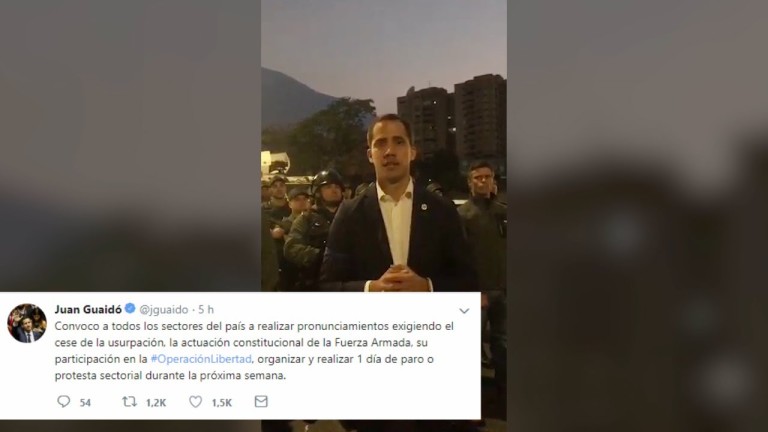 Guaidó pide movilización para acabar con “la usurpación”