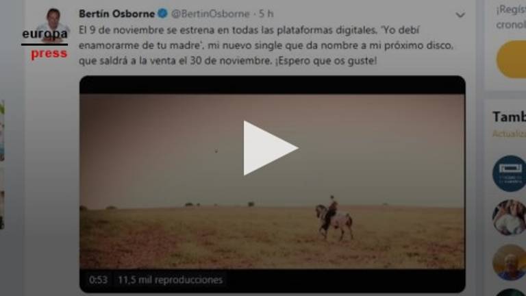 Bertín Osborne, el rey de Twitter Bertín Osborne, el rey de Twitter