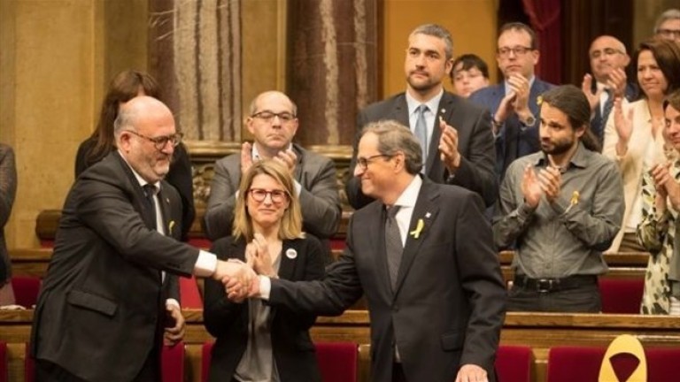 El Parlament inviste a Torra 131 presidente de la Generalitat