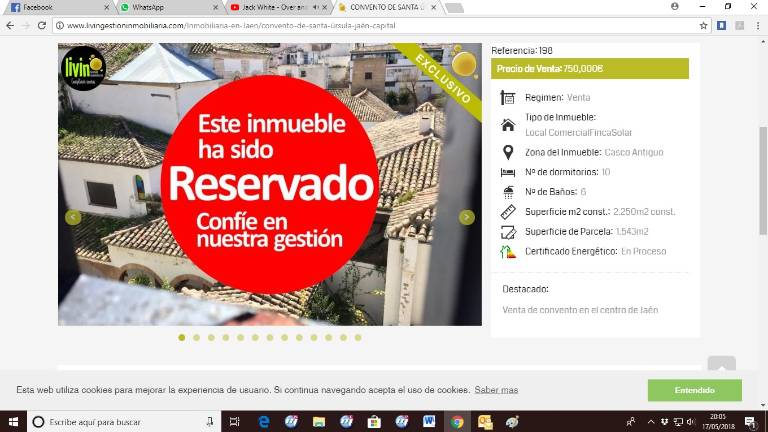 Opción de compra firme sobre el convento de Santa Úrsula Opción de compra firme sobre el convento de Santa Úrsula