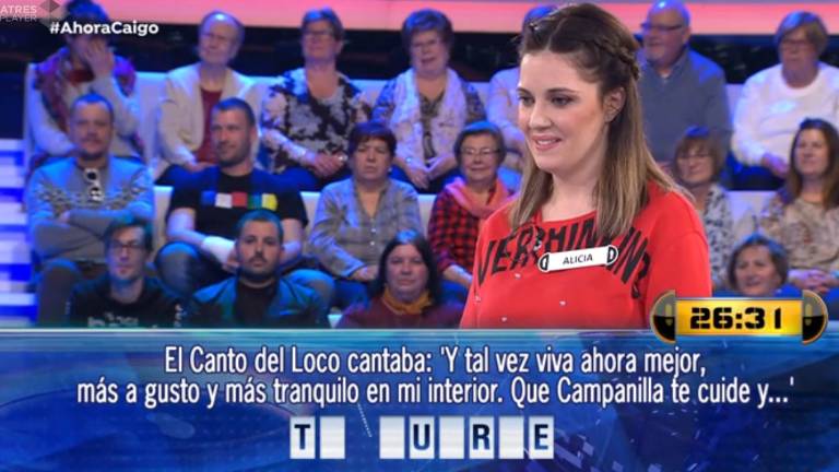 Una jiennense se lleva el premio de “¡Ahora Caigo!” Una jiennense se lleva el premio de “¡Ahora Caigo!”