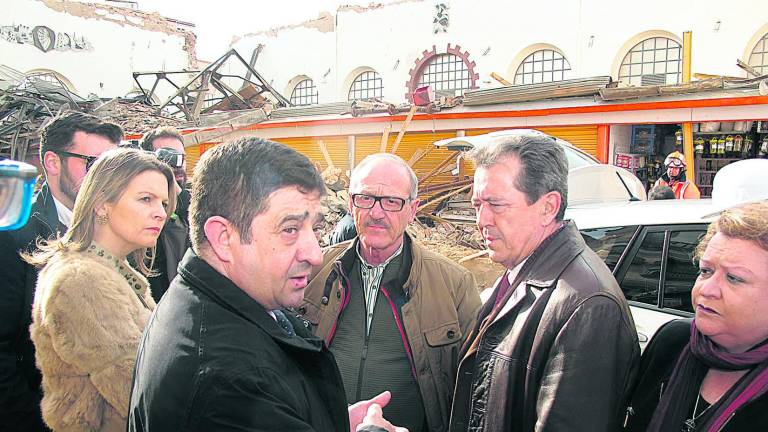 Los muros caídos del Mercado de Santiago se pondrán en pie Los muros caídos del Mercado de Santiago se pondrán en pie