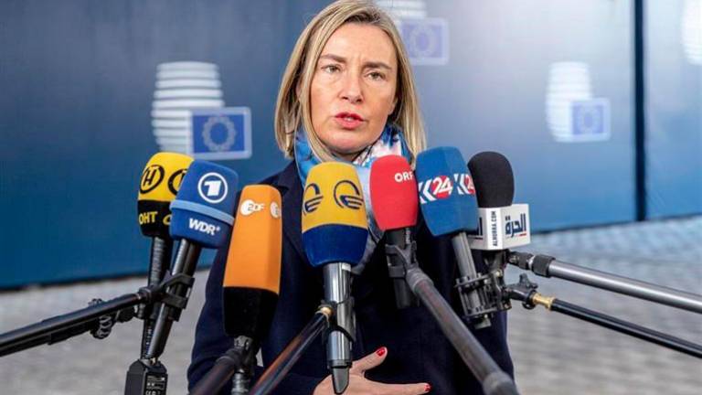 Mogherini trata la crisis venezolana con Pompeo Mogherini trata la crisis venezolana con Pompeo