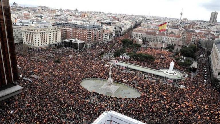 Manifestación contra Sánchez