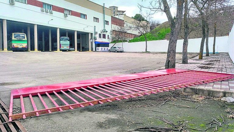 El vendaval origina daños materiales en Villacarrillo