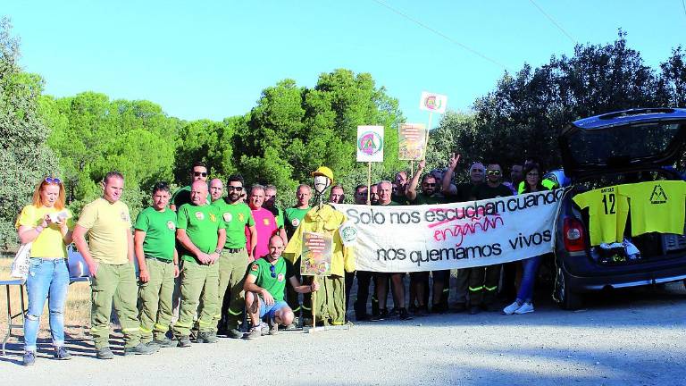 Concentración de bomberos forestales