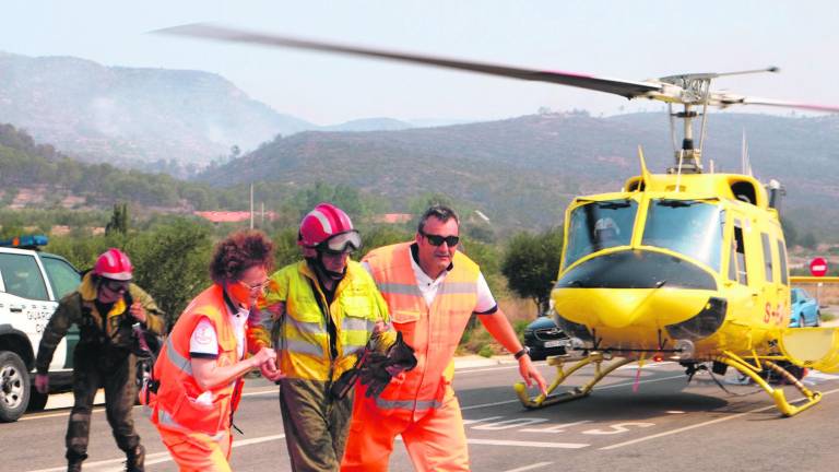 El incendio de Llutxent deja afectados a seis municipios