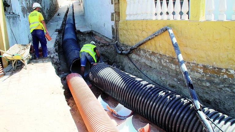 Obras en el alcantarillado de la calle Ramón y Cajal