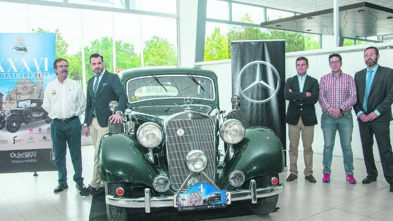 Los coches de época se dan cita en la Ruta del Olivo