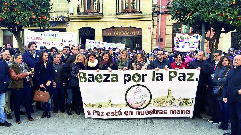 Baeza y sus escolares alzan la voz por la paz Baeza y sus escolares alzan la voz por la paz