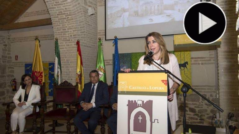 Susana Díaz inaugura el Castillo de Lopera Susana Díaz inaugura el Castillo de Lopera