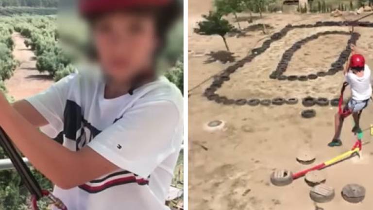 El “viral” monitor que asusta a un niño en Sierra Mágina El “viral” monitor que asusta a un niño en Sierra Mágina