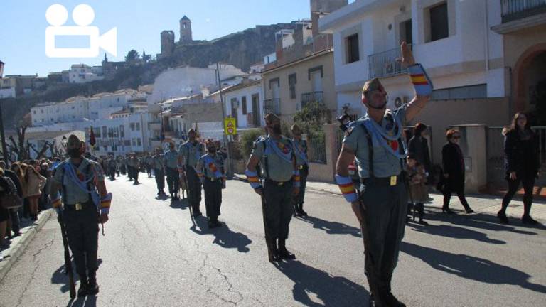 Legionarios dan realce a la procesión del patrón Legionarios dan realce a la procesión del patrón