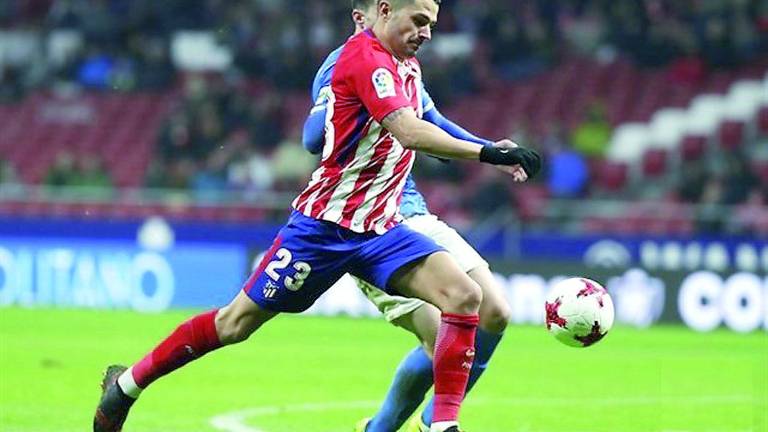 Vitolo marca en el trámite del Atlético de Madrid con el Lleida Vitolo marca en el trámite del Atlético de Madrid con el Lleida