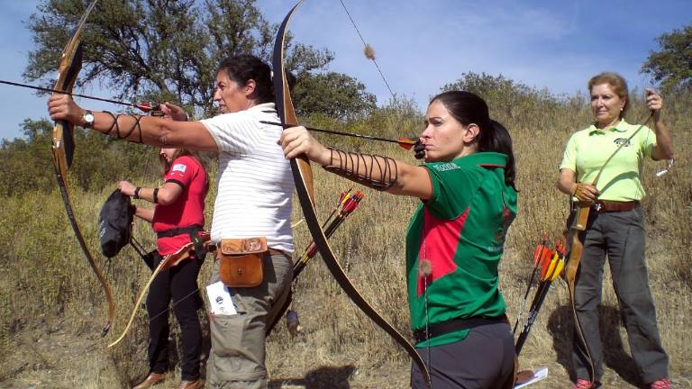 Pleno de dianas en el bosque