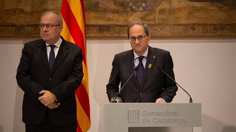 Torra rechaza la tramitación de los PGE sin una solución Torra rechaza la tramitación de los PGE sin una solución