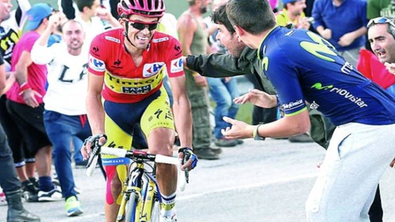Contador sentencia la Vuelta con su gran ataque en Ancares Contador sentencia la Vuelta con su gran ataque en Ancares