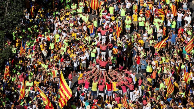 Marea independentista en Cataluña