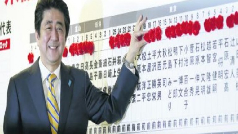 Abe logra mayoría absoluta en el Parlamento japonés