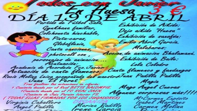 Huesa se moviliza por un niño de cuatro años enfermo Huesa se moviliza por un niño de cuatro años enfermo