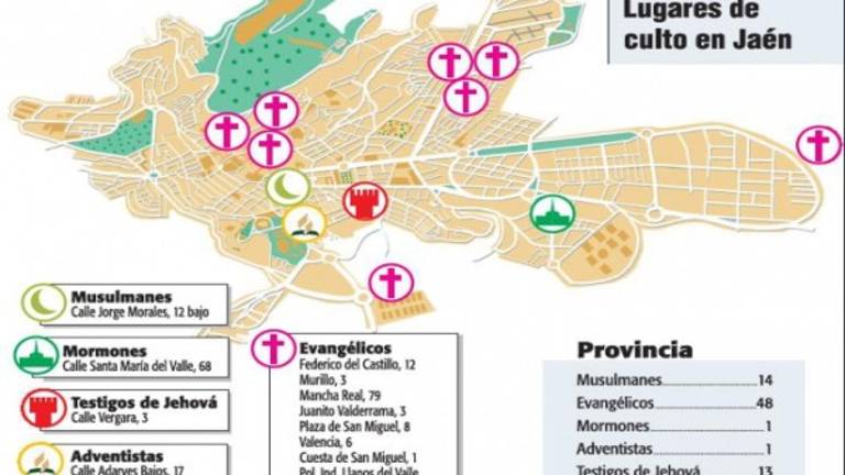 Las religiones minoritarias tienen 79 lugares de culto en la provincia