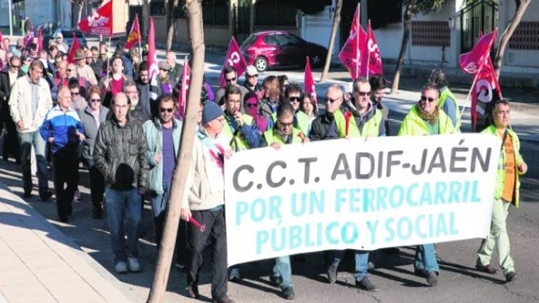 “Ruta” hasta Linares-Baeza para defender el ferrocarril