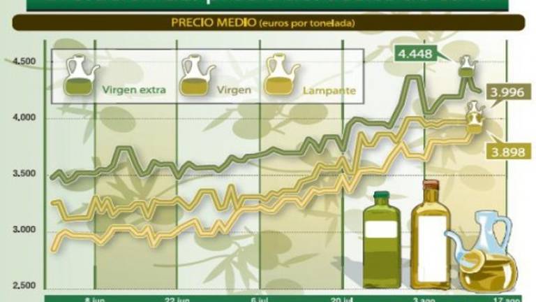 El precio del aceite roza máximos históricos El precio del aceite roza máximos históricos