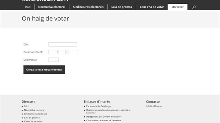 Puigdemont reta al Tribunal publicando dónde votar el 1-O