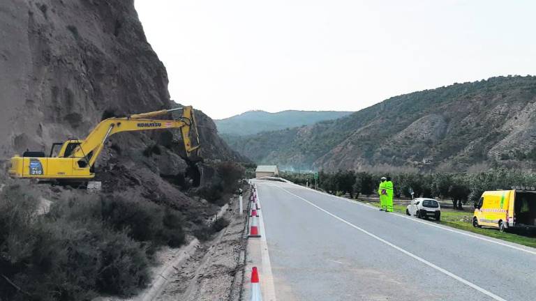 Ocho toneladas de “peligro” se retiran de la A-315 en la sierra