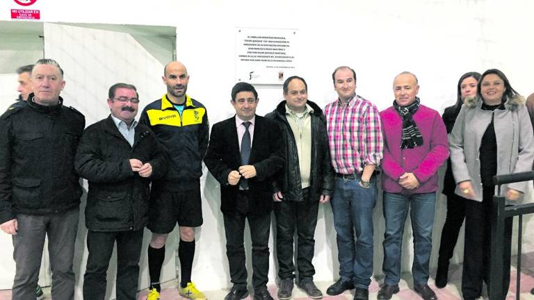 Óscar Quesada da nombre al nuevo pabellón de Orcera Óscar Quesada da nombre al nuevo pabellón de Orcera