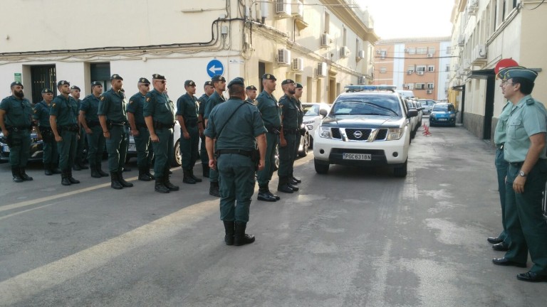 Unos veinte guardias civiles jiennenses parten a Cataluña