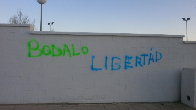 Aparecen pintadas en Jódar para pedir la libertad de Bódalo