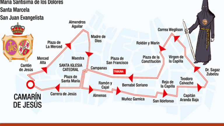 Itinerario de las procesiones de Semana Santa 2017