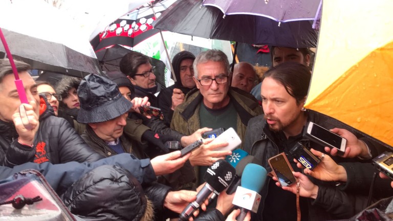 Pablo Iglesias denuncia que Bódalo sigue en la cárcel por “hacer sindicalismo”