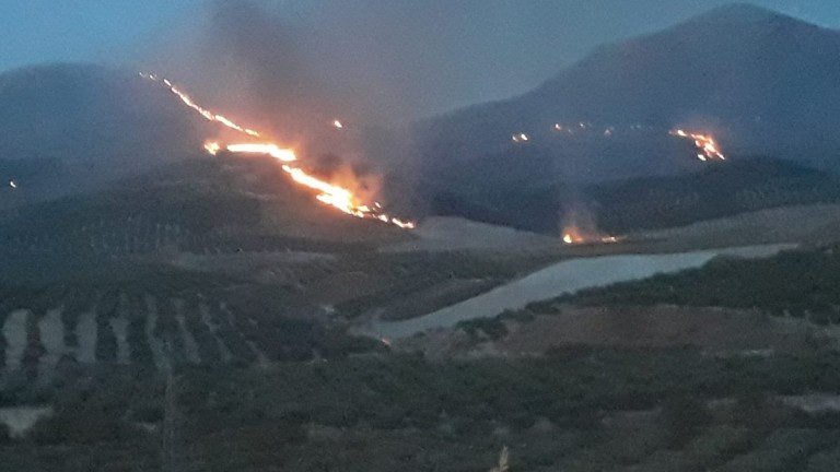 Un incendio forestal calcina más de 50 hectáreas en Jódar