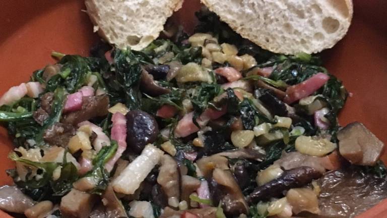Revuelto de collejas con huevo y jamón Revuelto de collejas con huevo y jamón
