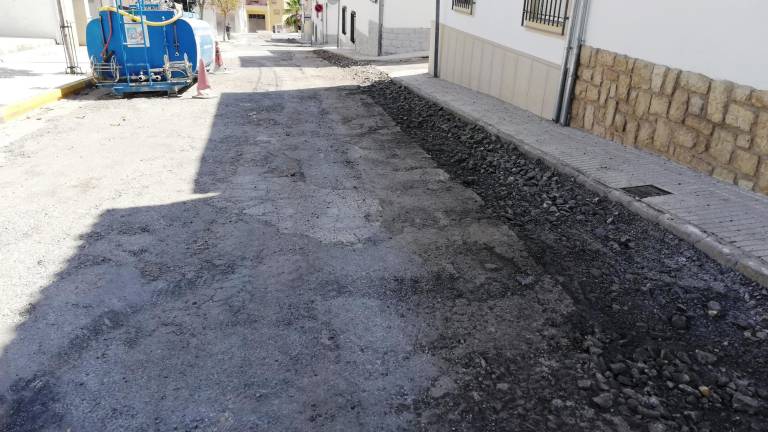 Obras en la calle Hermanos Quintero