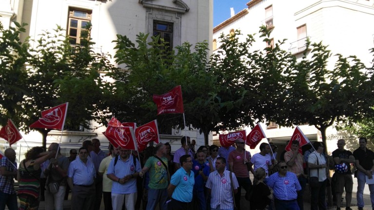 Manifestación de los trabajadores del Ayuntamiento