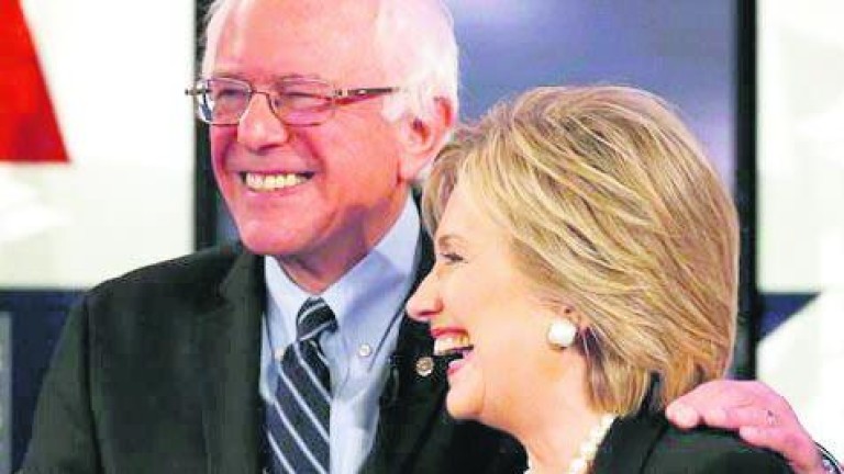 Sanders y Clinton “empatan”