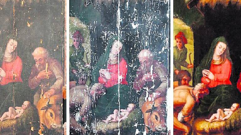 La iglesia de Villarrodrigo luce ya el renovado retablo de San Bartolomé