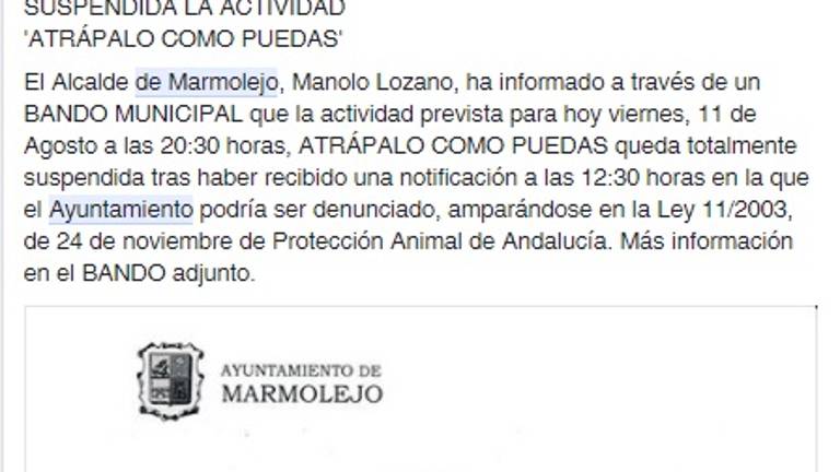 Marmolejo suspende “atrapa el lechón como puedas” por ser maltrato animal Marmolejo suspende “atrapa el lechón como puedas” por ser maltrato animal