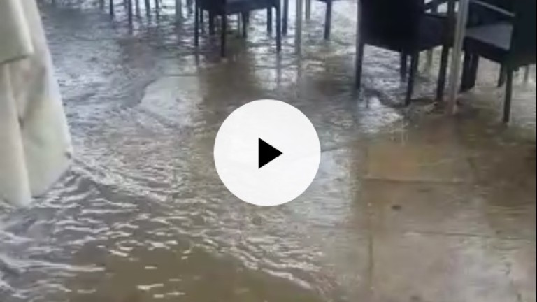 Inundación a causa de la gran tormenta